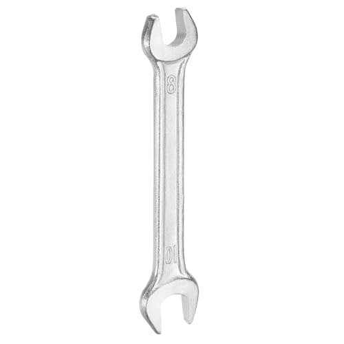 Image of sourcing map Double Open End Wrench 8mm x 10mm Metric 15 Degree Offset Angle Small Flat Head Wrench Galvanizing Open Ended Spanner for Automotive Repair Furniture Assembly