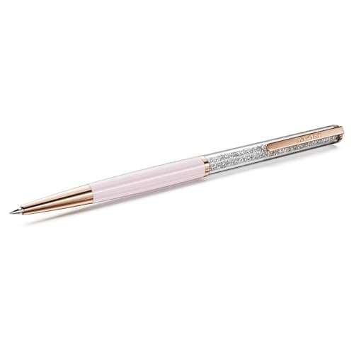 Image of Swarovski Crystalline Ballpoint Pen, Pink Lacquered Finish with Clear Crystals and Rose Gold-Tone Finished Accents, Part of the Swarovski Crystalline Collection