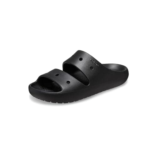Image of Crocs Unisex Adults, Classic Sandal v2, Black, 8 UK Men/ 9 UK Women