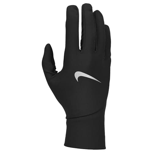 Image of Nike Men's Pacer Lightweight Running Gloves, Training Sports Gloves, Black/Black/Silver, L