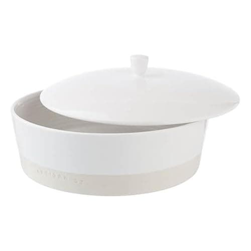 Image of Artisan Street White 26cm Shallow Lidded Dish