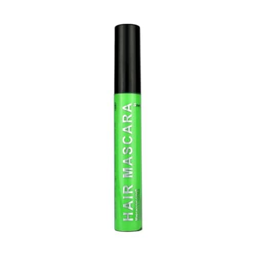 Image of UV neon hair mascara Green, uv reactive wash out temporary hair colour with wand applicator