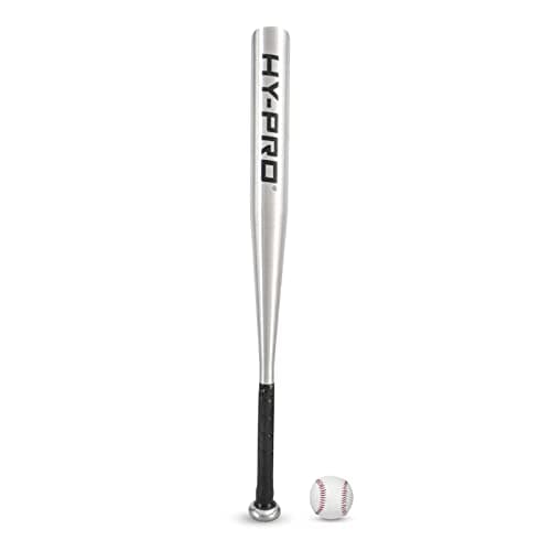 Image of Hy-Pro 26” Aluminium Baseball Set – Metal Baseball Bat and Ball With Anti-slip Grip, Lightweight Build, Ideal for Garden Games, Bat And Ball Play, and Adult Outdoor Games