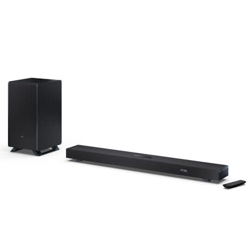 Image of Sharp Q Soundbar 3.1.2 Channel Soundbar with Wireless Subwoofer – 550W Home Theatre Audio, Dolby Atmos, DTS:X, Bluetooth 5.3, HDMI eARC, 4K Pass-Through – Black Model HT-SBW53121(BK)