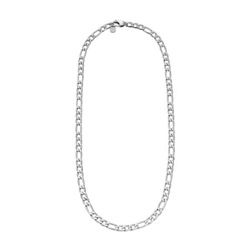 Image of FOSSIL JF04721040 Unisex Jewellery Silver Stainless Steel Necklace, Length: 457.2mm+50.8mm, Width: 5.7mm, Stainless Steel, No Gemstone