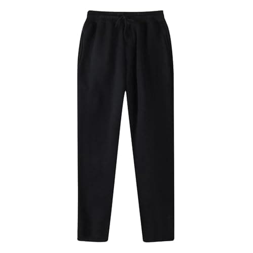 Image of Sweatpants Mens Open Hem Tracksuits Bottom Casual Jogger for Men Solid Color Gym Sports Trousers Straight Leg Activewear Men Wide Leg Pull On Trousers Jogging Sweatpants for Sport