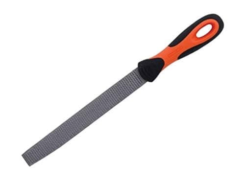 Image of Bahco 6-342-08-2-2 Hieb 2 Half Round Rasp with Handle, Multi-Colour, 200 mm