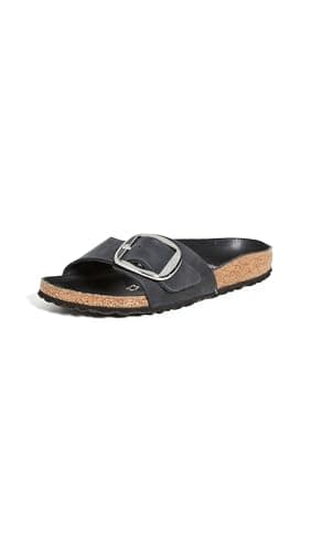 Image of Birkenstock Madrid Big Buckle Black Leather 42 (US Women's 11-11.5) Narrow