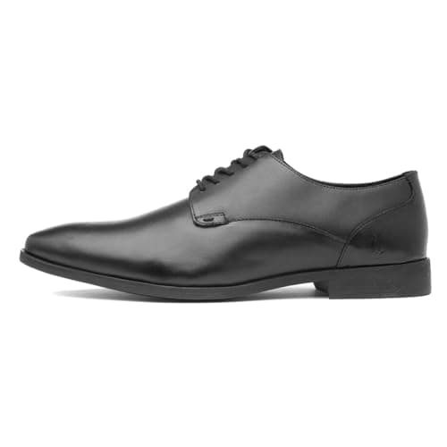 Image of Hush Puppies Men's Ezra School Uniform Shoe, Black, 8 UK Medium