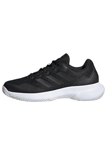 Image of adidas Women's Gamecourt 2.0 Tennis Shoes, Core Black/Core Black/Silver, 6 UK