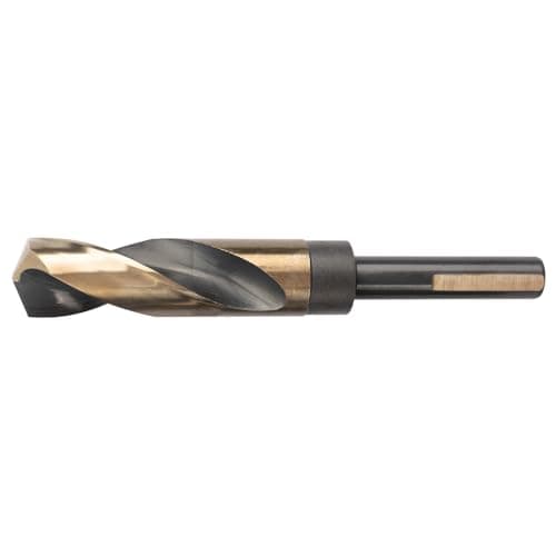 Image of VALYRIANTOOL 1 in. x 6 in. Fractional Cobalt Silver and Deming Drill Bits HSSCO High Speed Steel M35 S&D Twist Drill Bits for Stainless Steel 1/2" Reduced Shank 6" OAL 135-Degree Split Point