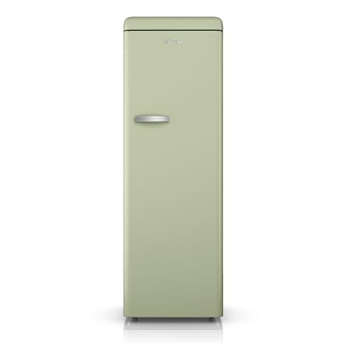 Image of Swan Retro Tall Larder Fridge with 337L Capacity, 5 Glass Fridge Shelves, 1 Chrome Wine Rack, 6 Door Shelves, 1 Salad Crisper, Green, SR11050GNE