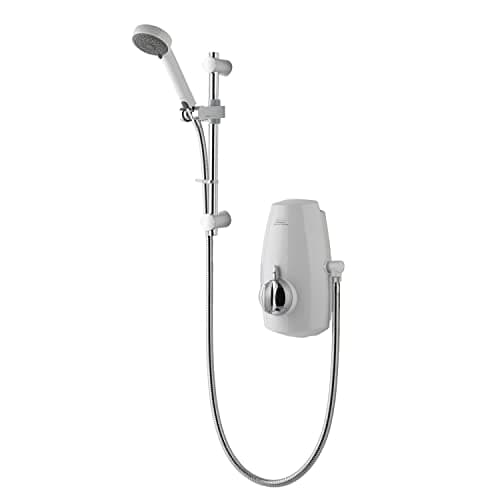 Image of Aqualisa Aquastream Thermo mixer shower with adjustable head - White/Chrome