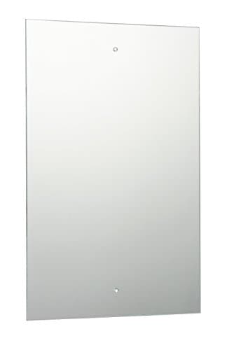 Image of 45 x 30cm Waterstone Frameless Bathroom Rectangle Mirror with Pre-Drilled Holes and Wall Hanging Fittings