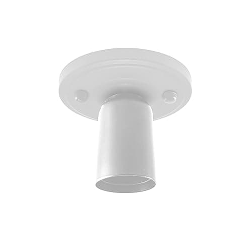 Image of LEDSone Industrial-Semi Flush Mount Close-to-Ceiling Light White Metal E27 Lamp Holder Indoor Light Fixture for Bedroom Living Room Hallway Kitchen