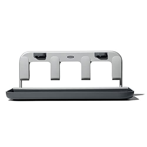 Image of OXO Good Grips Aluminium Frame Bottle Drying Rack, Cool Grey