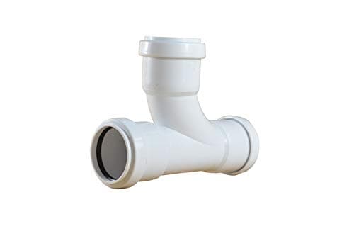 Image of Pushfit 40mm Waste Pipe 90 Degree Tee - White
