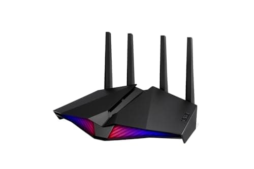 Image of ASUS DSL-AX82U (AX5400) Dual Band WiFi 6 Extendable xDSL Modem Gaming Router, Gaming Port, Mobile Game Mode, Aura RGB, Included AiProtection Pro Security, Instant Guard, VPN, AiMesh Compatible