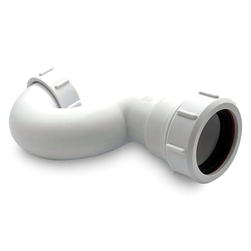 Image of CranPlas CP109 | 40mm Bath Trap with 35mm Water Seal | Shallow Bath Waste Trap with Universal Outlet for Plastic, Copper or Lead Pipes | Leak-Resistant Compression Fittings