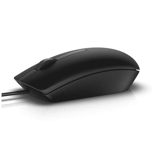 Image of Dell MS116 USB Wired Mouse, MS116, Ambidextrous, Optical, 0MS116 (MS116, Ambidextrous, Optical, USB Type-A, 1000 DPI, Black)