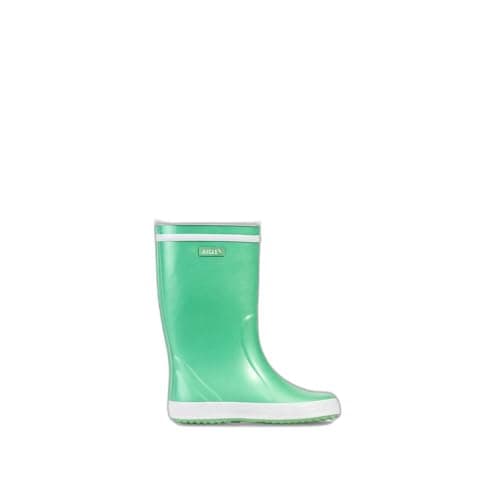 Image of Aigle LOLLY IRRISE 2 Children's Waterproof Boots with an iridescent finish | Made of natural rubber with a double white stripe | Warm, quick-drying lining | Non-slip sole