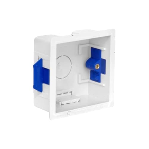 Image of AXIOM 35-45mm Dry Lining Back Box Flush Wall Electrical Recessed Flush Mount Deep Pattress Box Fused Spur Euro Module Faceplates (1 Gang, 2 Gang, Dual, Triple) (35mm 1 Gang, 1)
