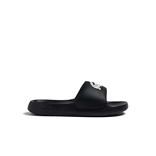 Image of Lacoste Men's Serve Slide 1.0 Sandals, black white, 11 UK