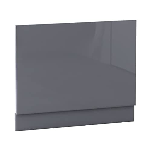 Image of Aquariss Bathroom 700mm End Bath Panel Gloss Grey Moisture Resistant Wooden Adjustable Height