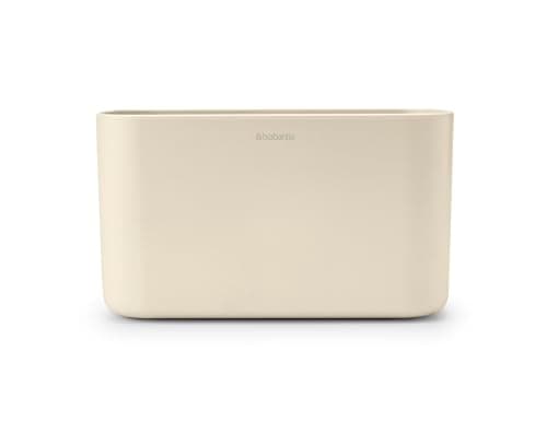 Image of Brabantia - ReNew Bathroom Caddy - Sink Top Organiser - Suitable as Toothbrush Holder - Non-Scratching - Easy to Clean - Corrosion Resistant - Soft Beige - 19.7 x 9.8 x 11 cm