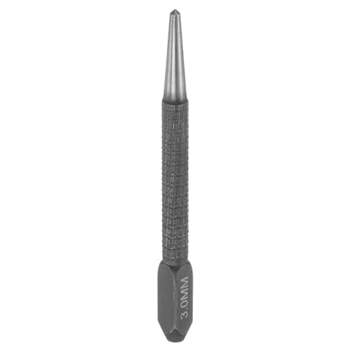 Image of sourcing map Center Punch 3mm Carbon Steel Non-Slip Nail Setter Punch Tapered Alignment Center Hole Pin Tool for Plastic Metal Wood Scribe Marking
