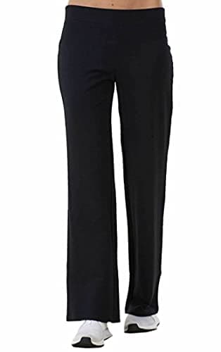 Image of UC Ex Marks & Spencer Ladies Cotton Rich Straight Leg Yoga Joggers Womens Sport Jogging Bottoms Gym Clothes Tracksuit Casual Fitness Outdoor Plus Size Running Pants (Black, 18 (30" Regular))