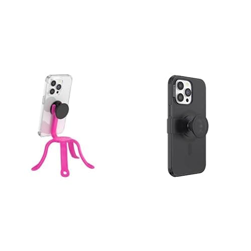 Image of PopSockets: PopMount 2 Flex - Miami Sunset & PopSockets: PopCase PlantCore for MagSafe - Case for iPhone 14 Pro Max - Black