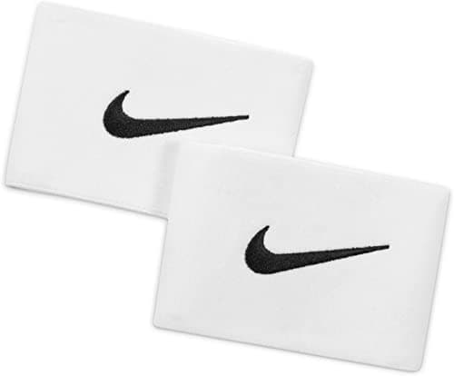 Image of NIKE Unisex Guard Stay II Football Straps, White/Black, One size