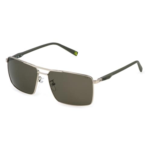 Image of Fila Men's Sfi893 Sunglasses, Total Shiny pallamium, 60/15/145
