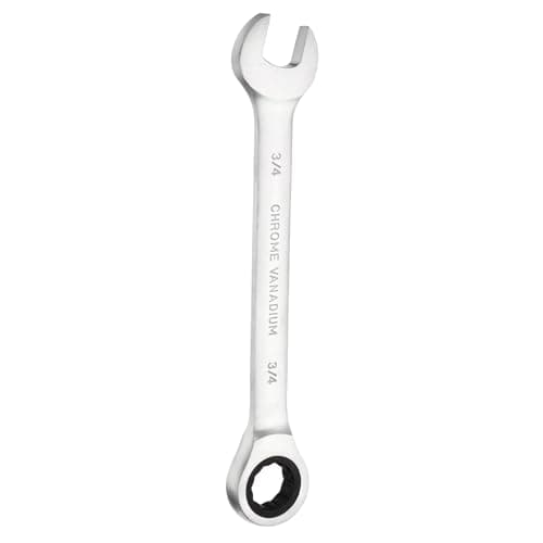 Image of HARFINGTON Ratcheting Wrench 3/4 Inch Box and Open End 45# Carbon Steel Nickel Plated 12-Point 72-Teeth Combination Wrench for Home Auto Repair Machine Maintenance