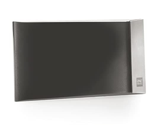 Image of One For All Amplified Indoor Digital TV Aerial - Ready to receive Freeview and Analogue TV Signals within a range of 9 miles – Full HD Ready - HDTV Antenna – UHF/VHF – black – SV9335