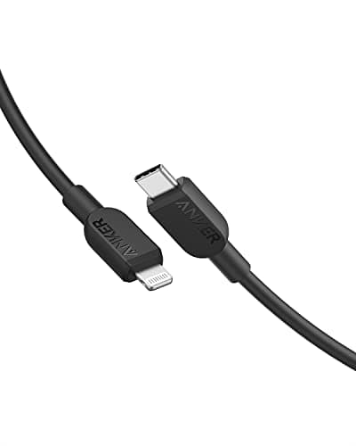 Image of Anker USB C to Lightning Cable, 3ft MFi Certified, Fast Charging for iPhone 14 Plus/Pro/13/12/11/X/XS/XR (Black, Charger Not Included)
