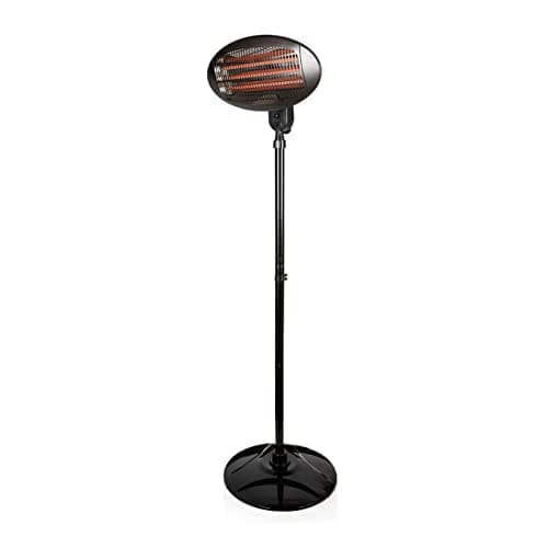 Image of Warmlite WL42009 Quartz Portable Patio Heater with 3 Heat Settings, 5000 Hour Lamp Life, 2000W, Black