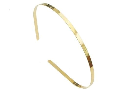 Image of Plain Gold Tiara Base Metal Headband Hair Band Crafting Bridal Wedding Prom for Women Girls by Glitz4Girlz