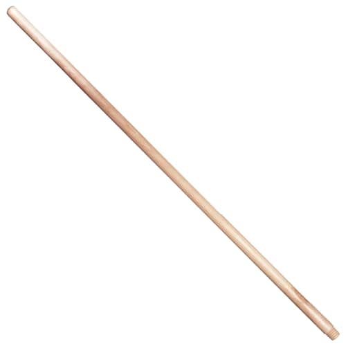 Image of 1 x Beech Wood Handle for Broom, Mop, Flag Pole, Plant Support - Threaded, Solid 120 cm (3.94 ft) Long, 22 mm (7/8") Thick Shaft, Versatile Eco-Friendly Replacement Stick
