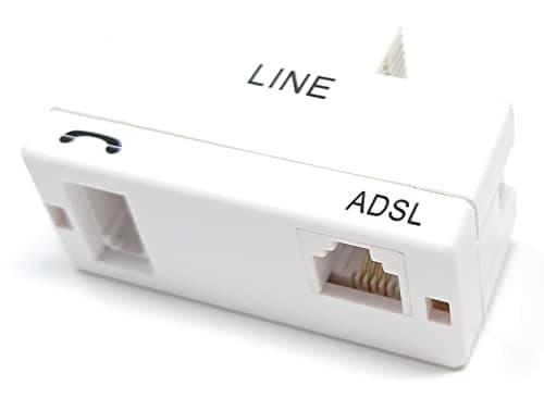 Image of DRUT BT Plug to BT Phone & RJ11 ADSL Sockets Telephone Broadband Modem Microfilter Lead Cable Adapter (1 Male to 2 Female)