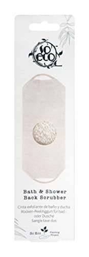 Image of So Eco Bath & Shower Back Scrubber - Stretchy Double-Sided Exfoliator for Back & Shoulder Cleansing with Handles, Vegan & Cruelty-Free