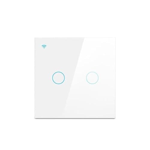 Image of Homekit Smart Light Switch,Glass Touch Panel, Works with Homekit,Siri Voice Control,Timing, Neutral line Needed,EU,10A (2 gang)
