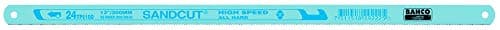 Image of Bahco 3905-300-24-2P 24 TPI "Sand Cut" HSS Hand Hacksaw Blade, Turquoise/Blue, 300 mm, Set of 2 Piece