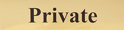 Image of Scan SCA6012 Self adhesive brass effect sign - Private - 200 x 50mm