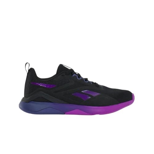 Image of Reebok Girls' Nanoflex Tr 2.0 Trainers, Black Purple Rave Twilight Purple, 4 UK