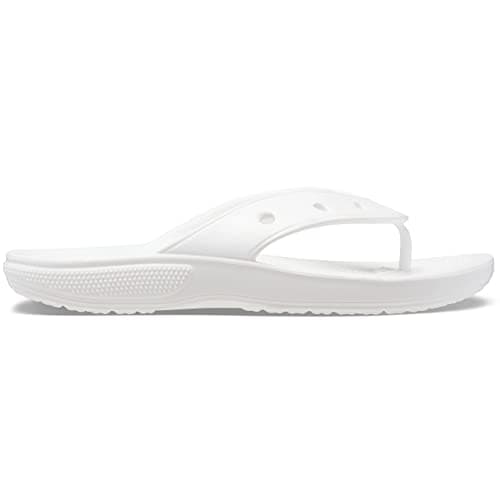 Image of Crocs Unisex Classic Flip Flops, White, M3/W4 UK