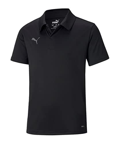 Image of PUMA Unisex Kids teamLIGA Sideline Polo Jr Shirt, Puma Black-puma White, 11-12 Y