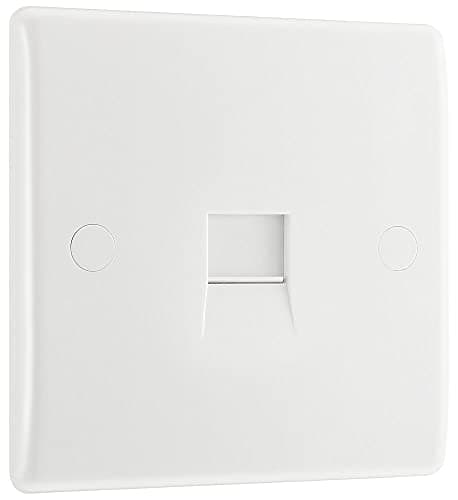 Image of BG Electrical 8BTM/1 Single Telephone Socket Master Screw Type - White