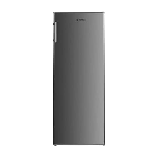 Image of Teknix TL1435X 143cm Tall Freestanding Larder Fridge - 242 Litre Capacity - 5 Adjustable Shelves - Reversible Door - Inox, H143.0 x W55.0 x D56.0 (cm) (Stainless Steel, 143cm Tall)